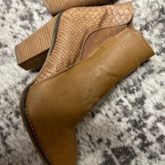 Cato Brown Heeled Booties - Picture 4 of 7